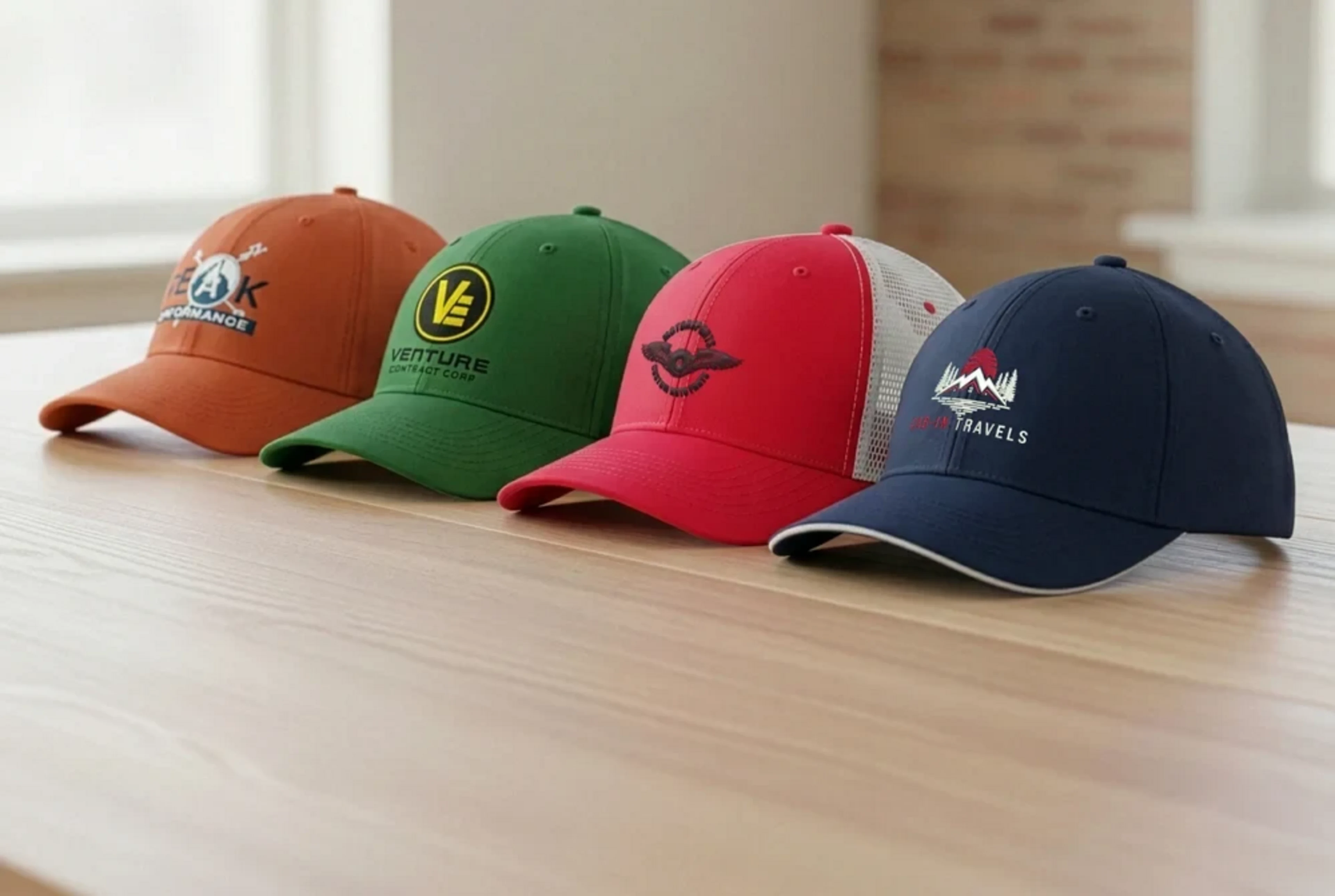 Custom branded caps