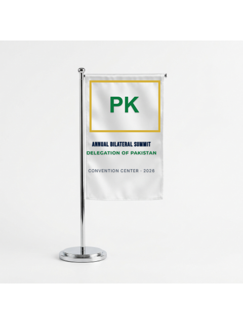 Executive Desk & Table Flag on Metal Stand